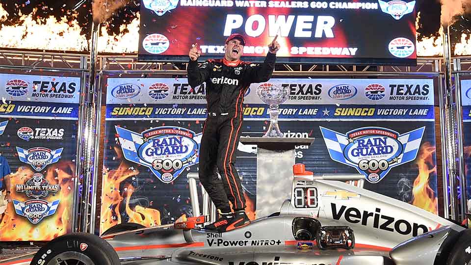 Will Power in victory lane for the 2017 Texas race