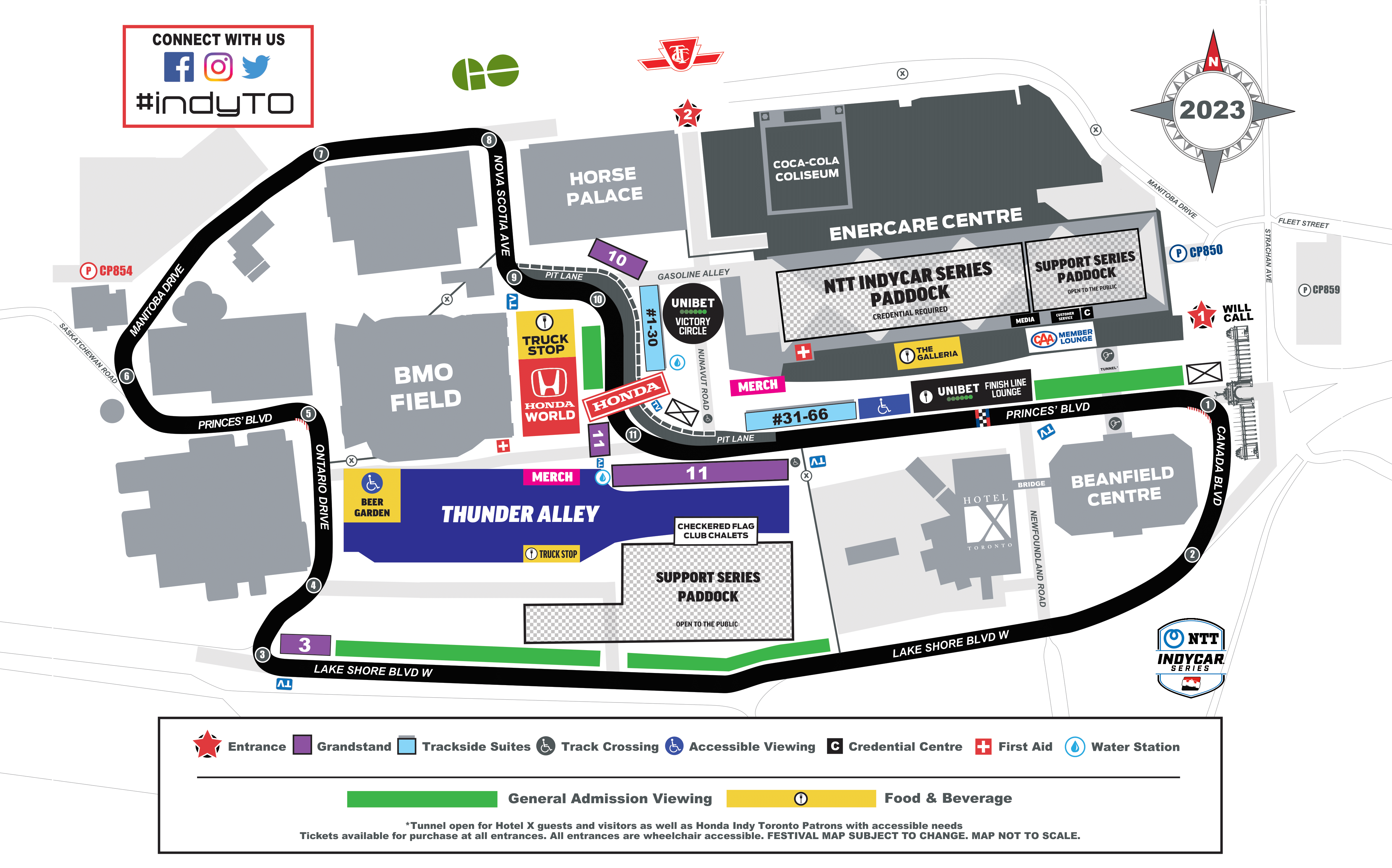 Honda Indy Toronto Festival Map
