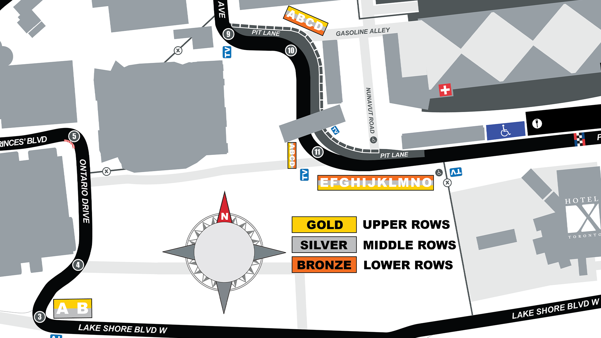 Honda Indy Toronto Seating Map