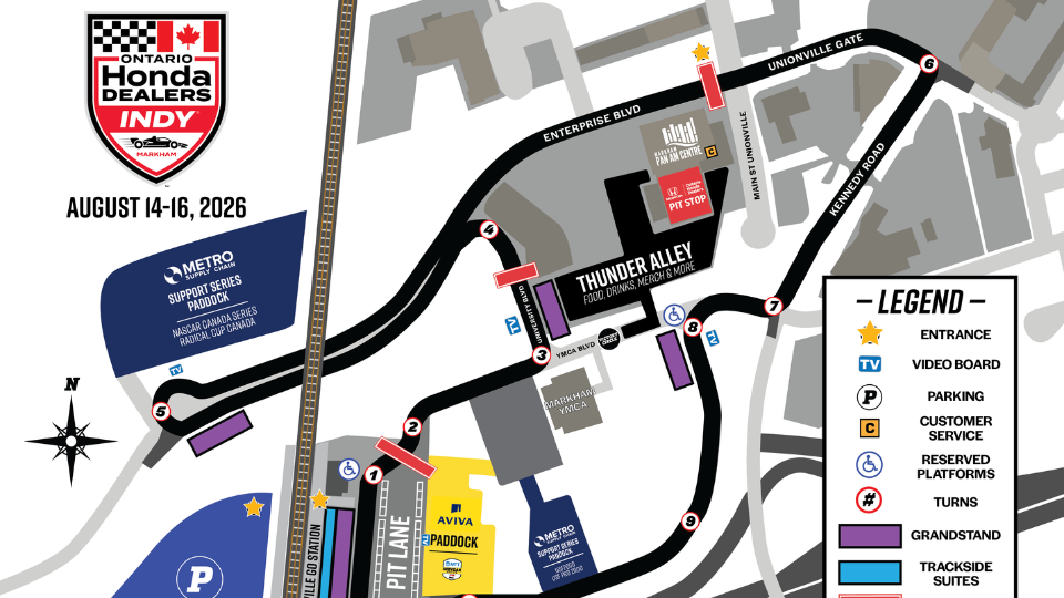 Ticket sales for the Ontario Honda Dealers Indy  ﻿at Markham start this week