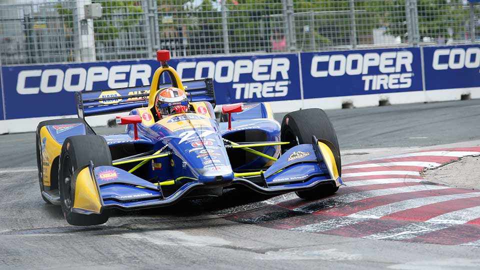 Alexander Rossi on track